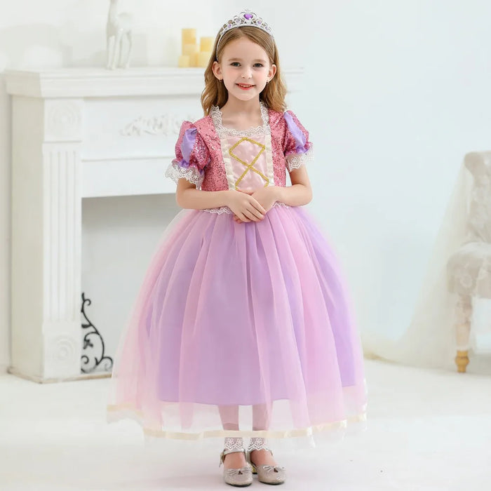 Fantasia Infantil Princesa da Torre – Inspirada na Rapunzel