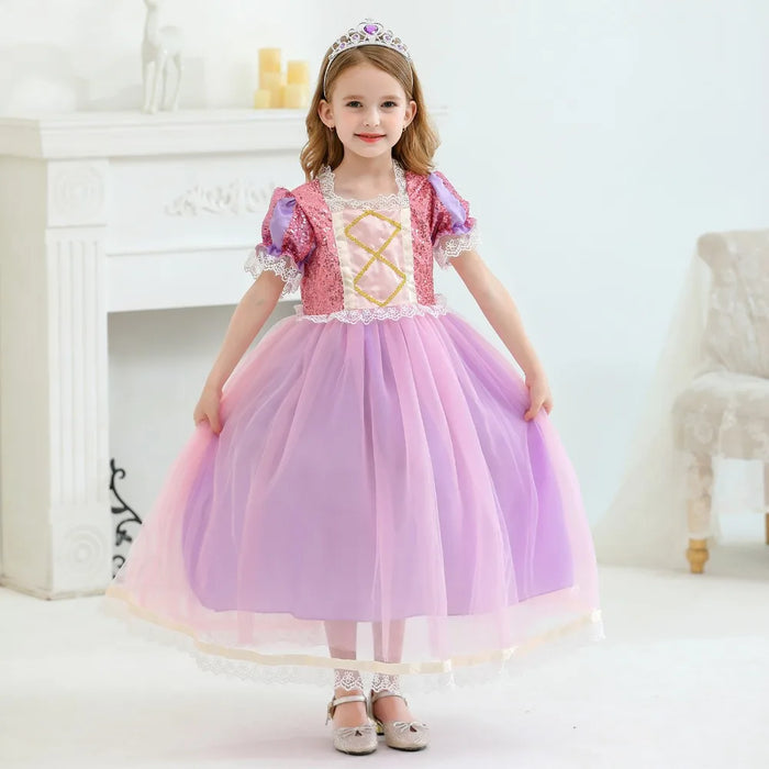 Fantasia Infantil Princesa da Torre – Inspirada na Rapunzel