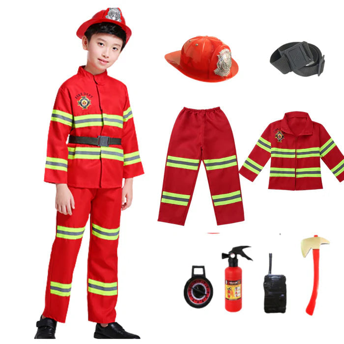 Fantasia Infantil Bombeiro com Acessórios