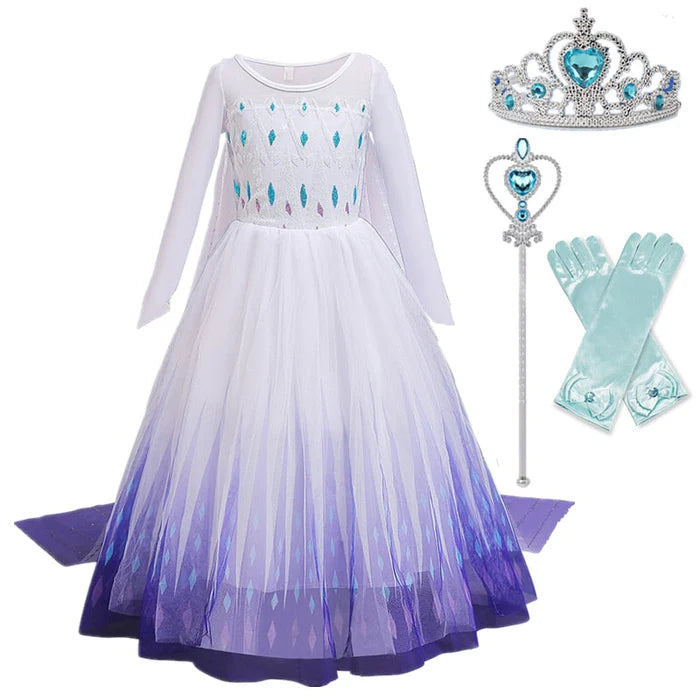 Fantasia Infantil Elsa Frozen Castelo Encantado