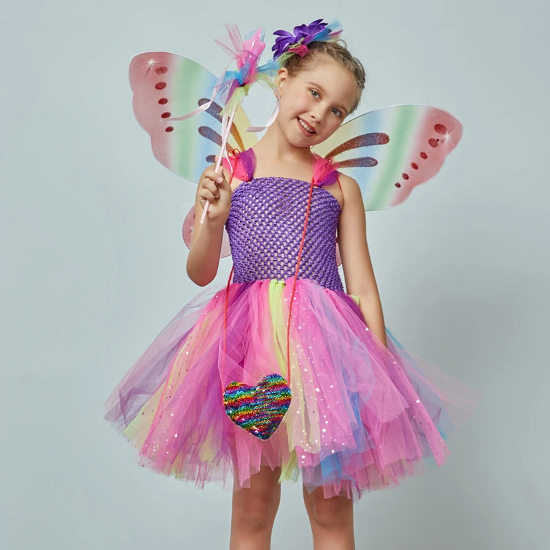 Fantasia Infantil Fada Encantada das Cores