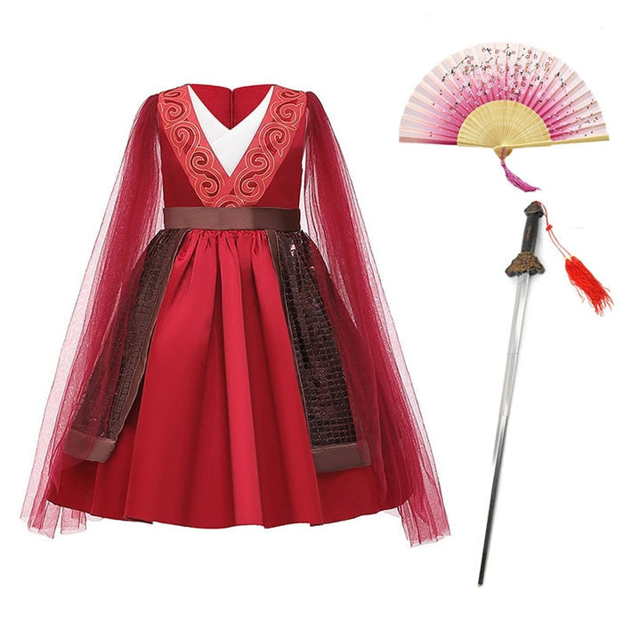 Fantasia Infantil Guerreira Imperial – Inspirada na Mulan